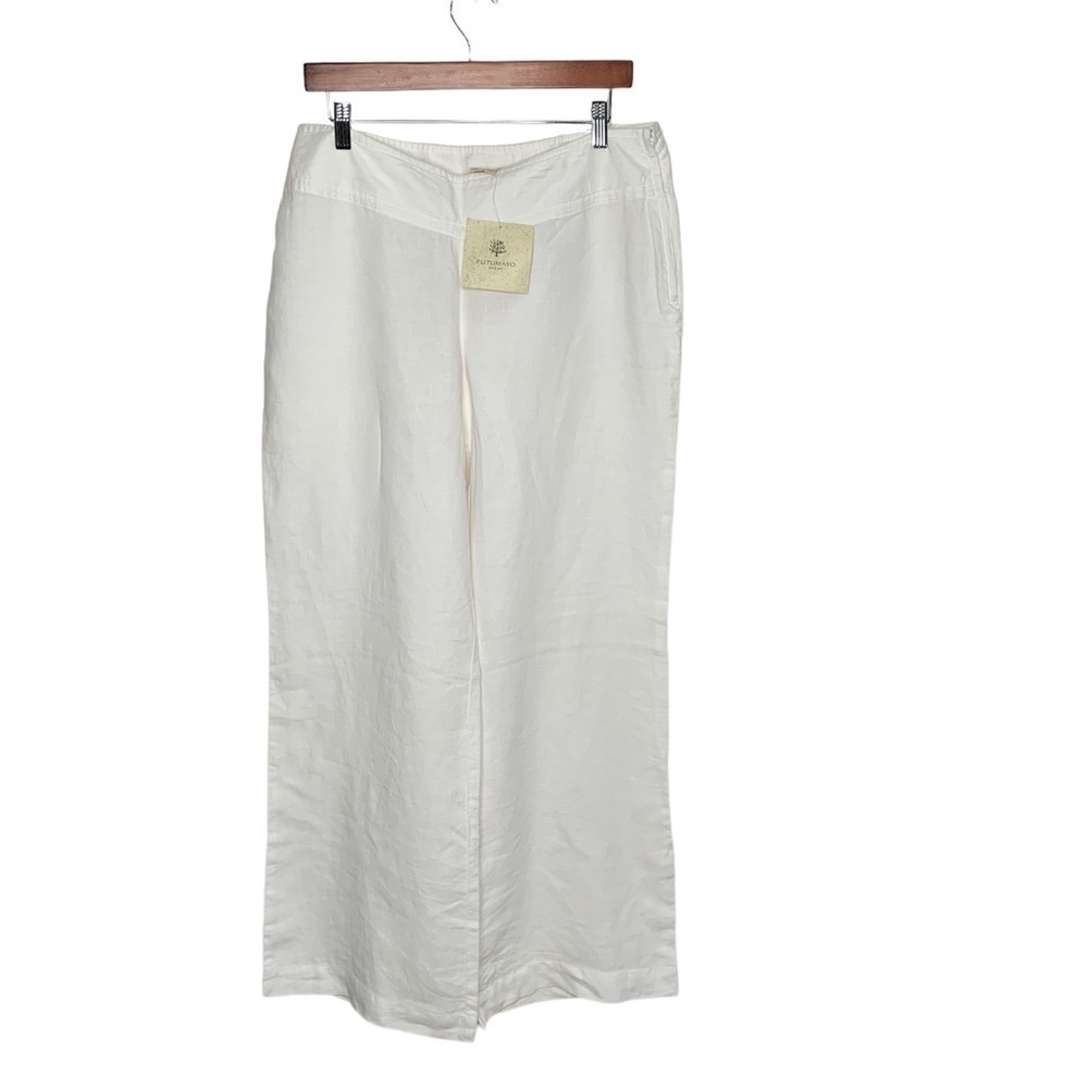 New Putumayo Womens Wide leg Linen Pants size 12 loose beach BNWT